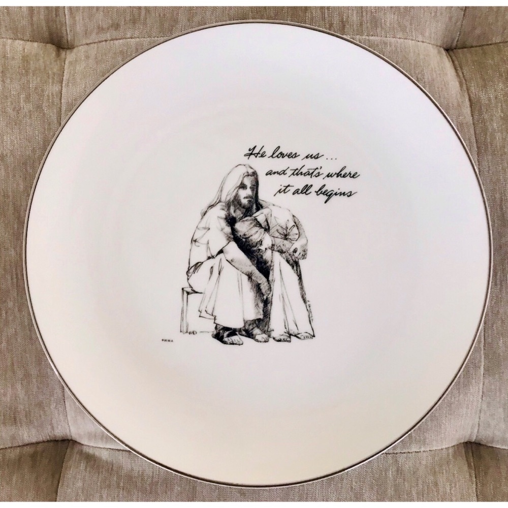 1973 Vintage Made in Japan Jesus Porcelain Plate